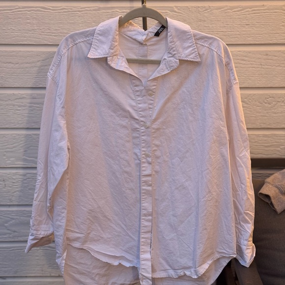 Zara Crisp White Collared Shirt - Picture 6 of 6